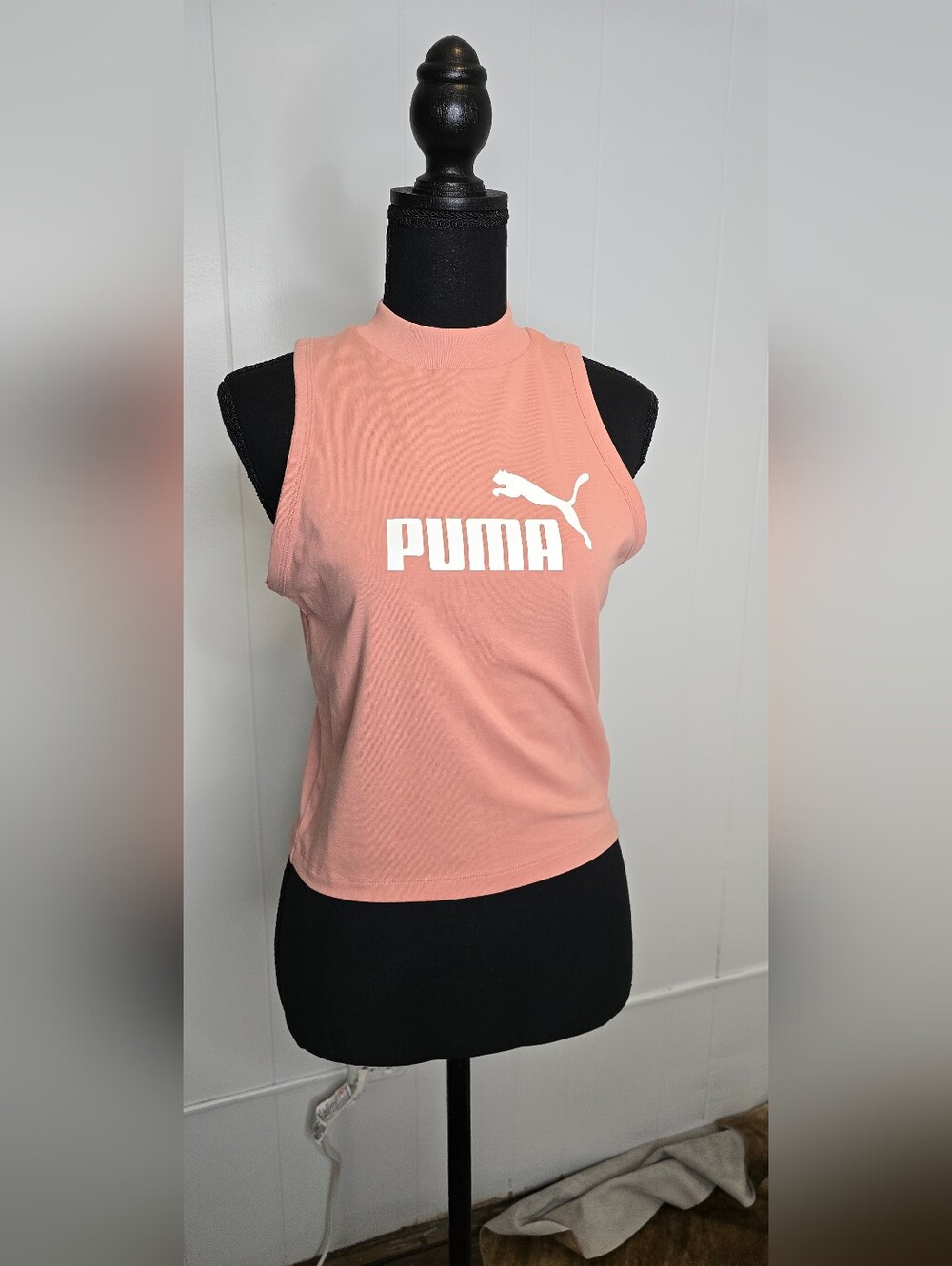 Puma Peachy Coral Sleeveless Logo Tank E0848
